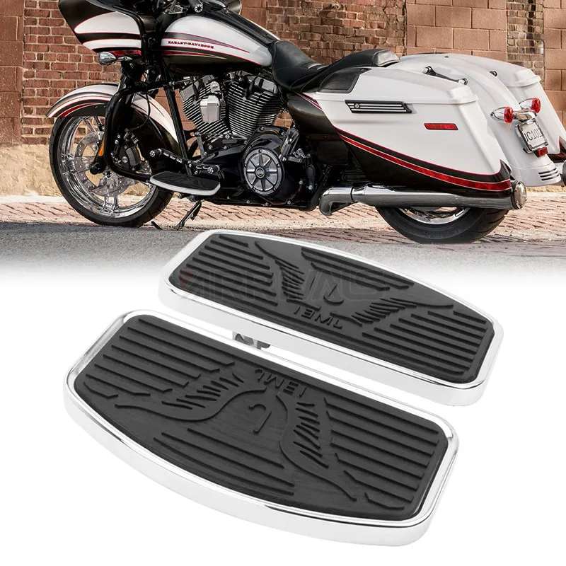 ECLEAR Rider Front & Rear Foot Pegs CNC Knurled Foot Rests For Harley Davidson Dyna Sportster 