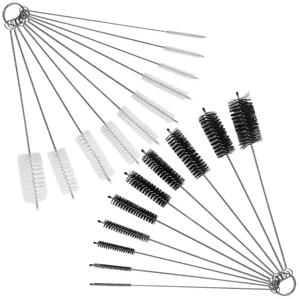 10pcs Premium 304 Stainless Steel Bottle Brushes with Angled Bristles - Reusable, Hard, and Durable Cleaning Brushes for Digital 5