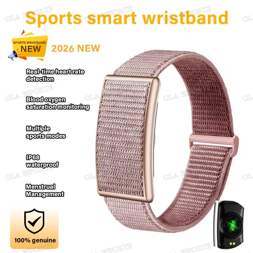 2026 Nieuwe slimme hartslag- en bloeddrukmeter, stappenteller, sport- en fitnesstracker voor mannen en vrouwen, elektronische armband HW12_voghion.com