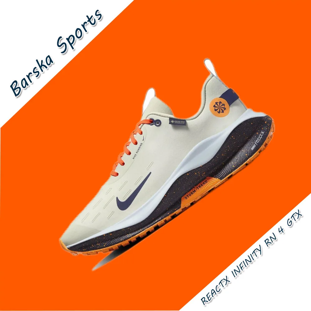 NIKE Original Man sneakers React Infinity Run Flyknit 4 GTX Low Shock-absorbing and wear-resistant shoe wrestling shoes
