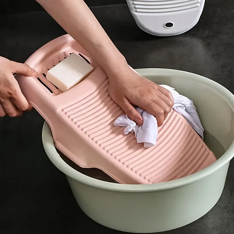 Laundry Board Compact and Sturdy Anti Slip Washboard with Soap Storage Material Ideal for Delicate and Small Items
