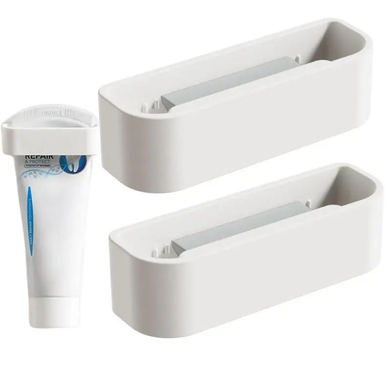 

Toothpaste Clip Holder 2pcs/set Nail-free Toothpaste Tube Organizer Space-saving Bathroom Storage Accessories For Toothpaste