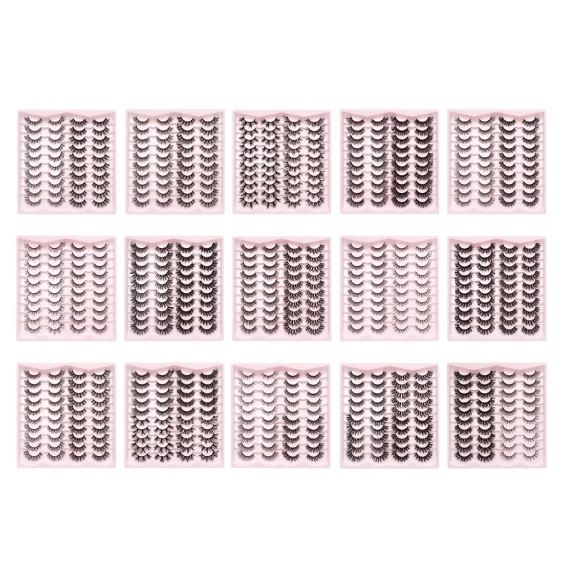 

Faux Mink Lashes Natural Wispy False Eyelashes Fluffy-Eyelashes Eye Makeup Tool E1YF