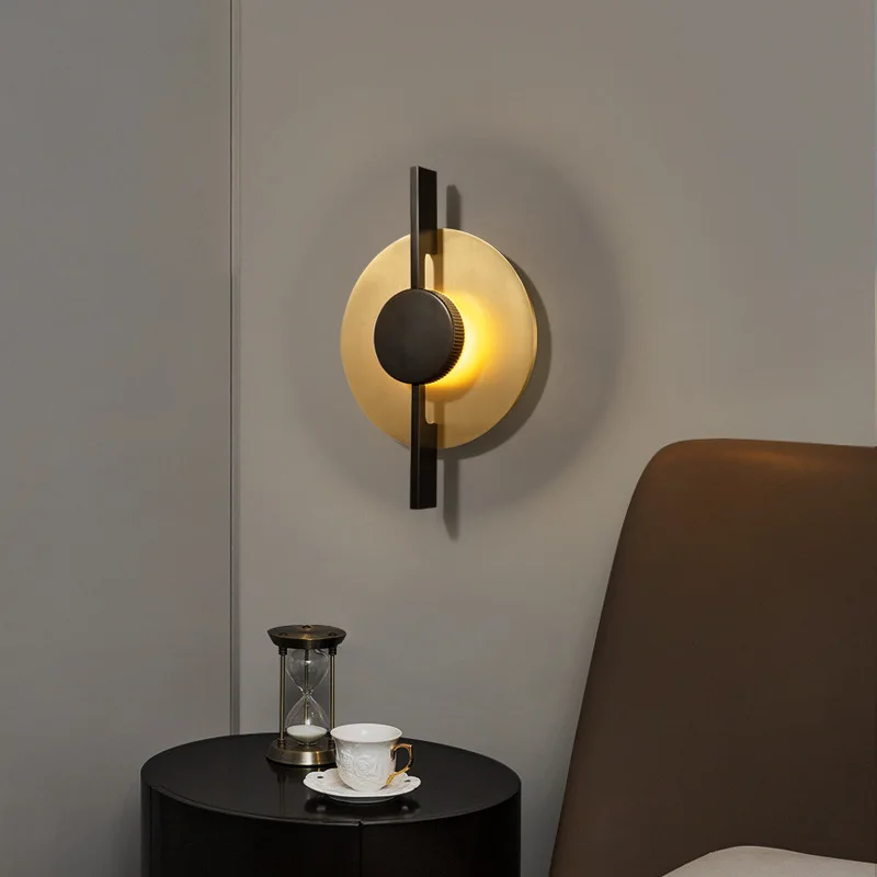 

Creative Copper LED Wall Light Indoor 3 Changeable Dimming For Bedroom Parlor Stairs Atmosphere Art Deco Dropshipping