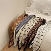 Ladies' Spring and Summer Scarves Are Fashionable Simple and Versatile with Pleats and Ins Scarves Paired with Skirts 2