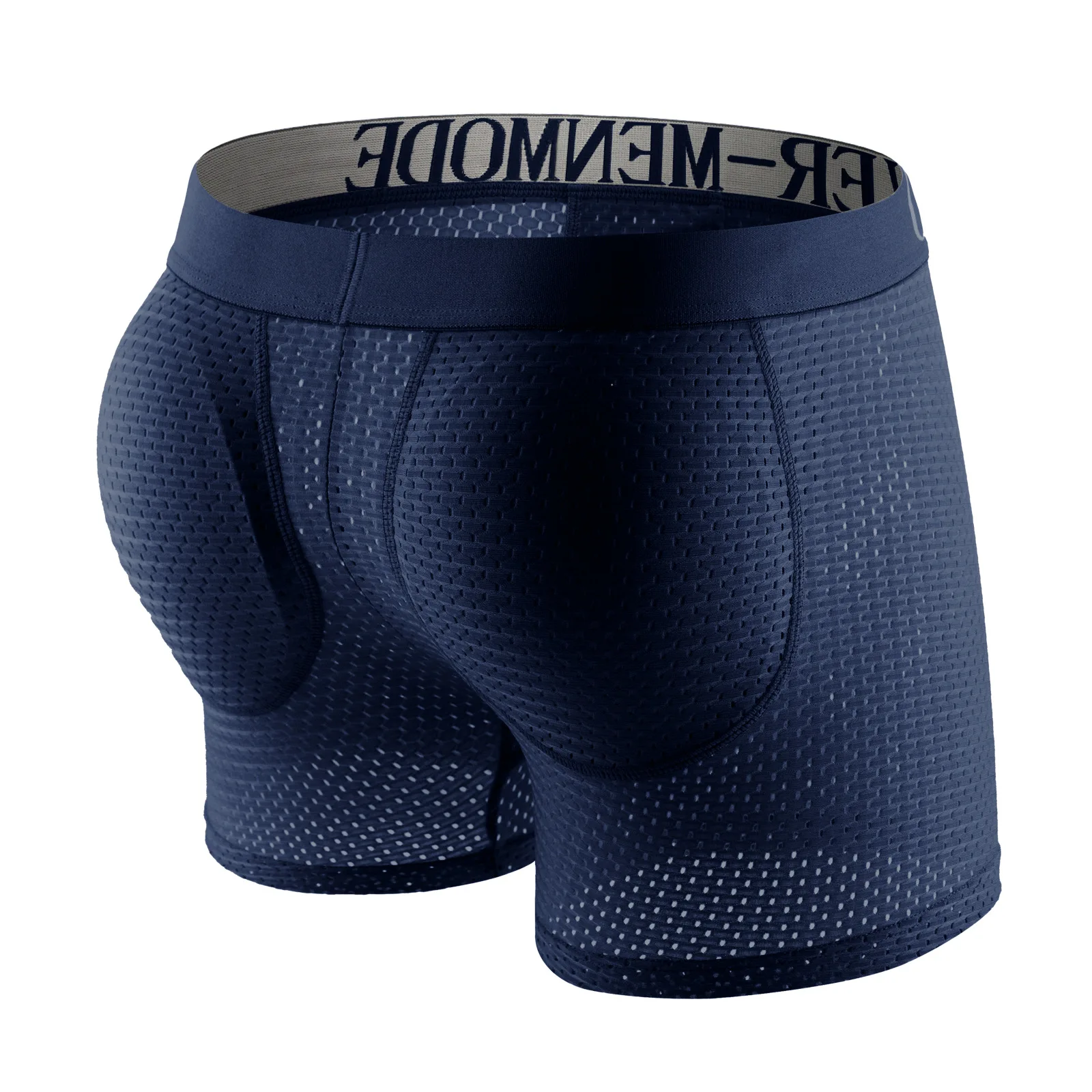 

Long Mesh Hip Men Boxers Padded Sponge Hip-lifting Boxer Fake Ass.