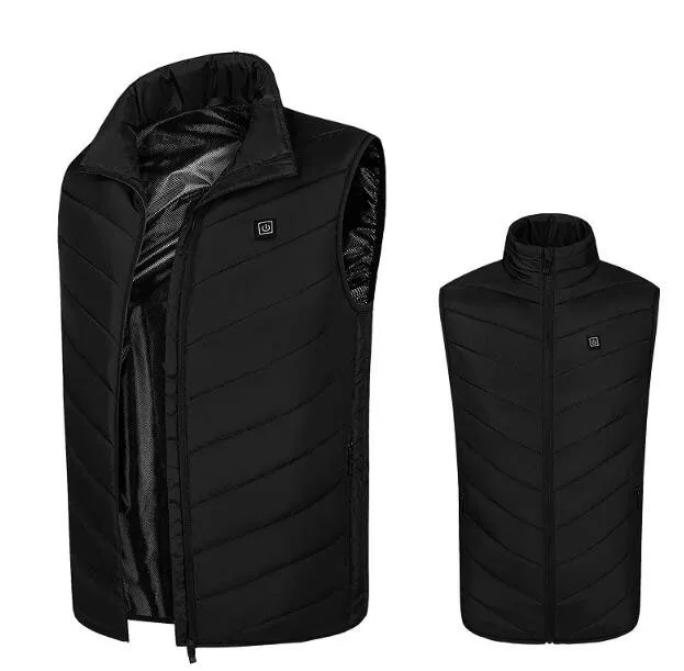 

3 levels Temp. adjusted Electric Heated Vest Winter Thermal Outdoor Heating Vest with Power bank