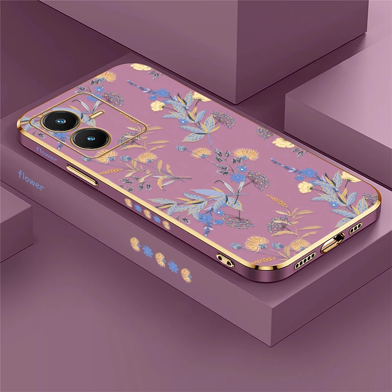 Soft Plating Leaves Pattern Shockproof Phone Case