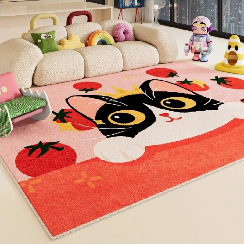 Artistic Living Room Carpet Modern Cartoon Minimalist Creative Color Patchwork Design Bedroom Rug Home Decoration Cloakroom Mats