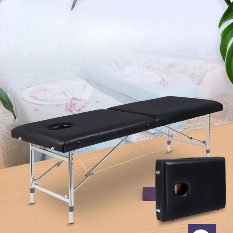 Beauty Comfort Massage Bed Folding Household Metal Adjust Massage Bed Portable Speciality Lit Pliant Salon Furniture WZ50MB