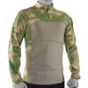 Tactical Camo Shirt 1/4 Long Sleeve Breathable Fast Dry Multicam Outdoor Cotton Military Elasticity Men Clothing Hunting Clothes 2
