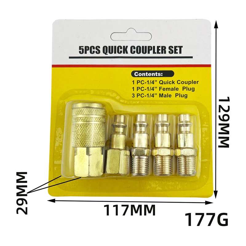 1 Set NPT Thread Pneumatic Quick Connector Rapiditie For Air Hose Fittings Coupling Compressor Accessories Release Fitting