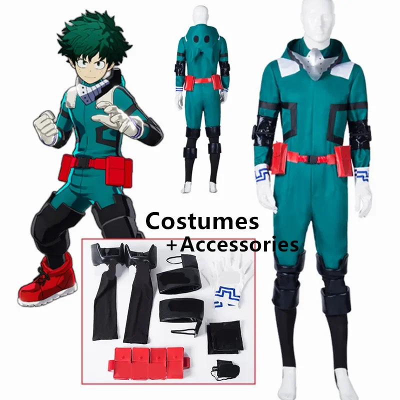 

Anime My Hero Academia Cosplay Midoriya Izuku Deku Battle Cosplay Halloween Carnival Costume Unisex Costume Set