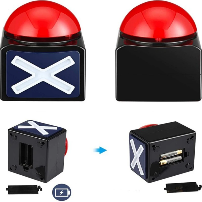 Game Answer Buzzer Alarm Button With Sound Light Trivia Quiz