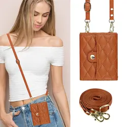Crossbody Leather Wallet Case with Card Holder and Shockproof Protection - Moto Razr 70 (Brown)