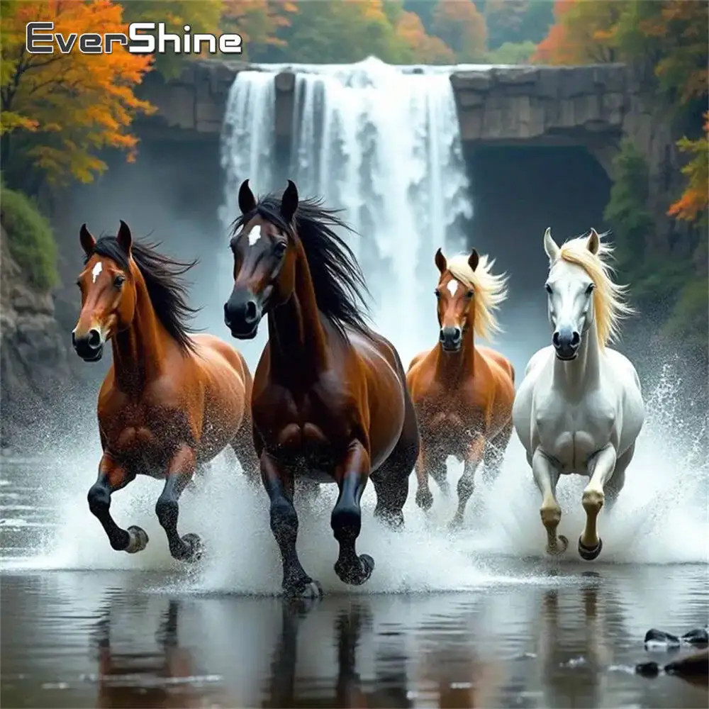 Evershine 다이아몬드 페인팅 데이지 꽃 다채로운 아크릴 공예 용품 다이아..