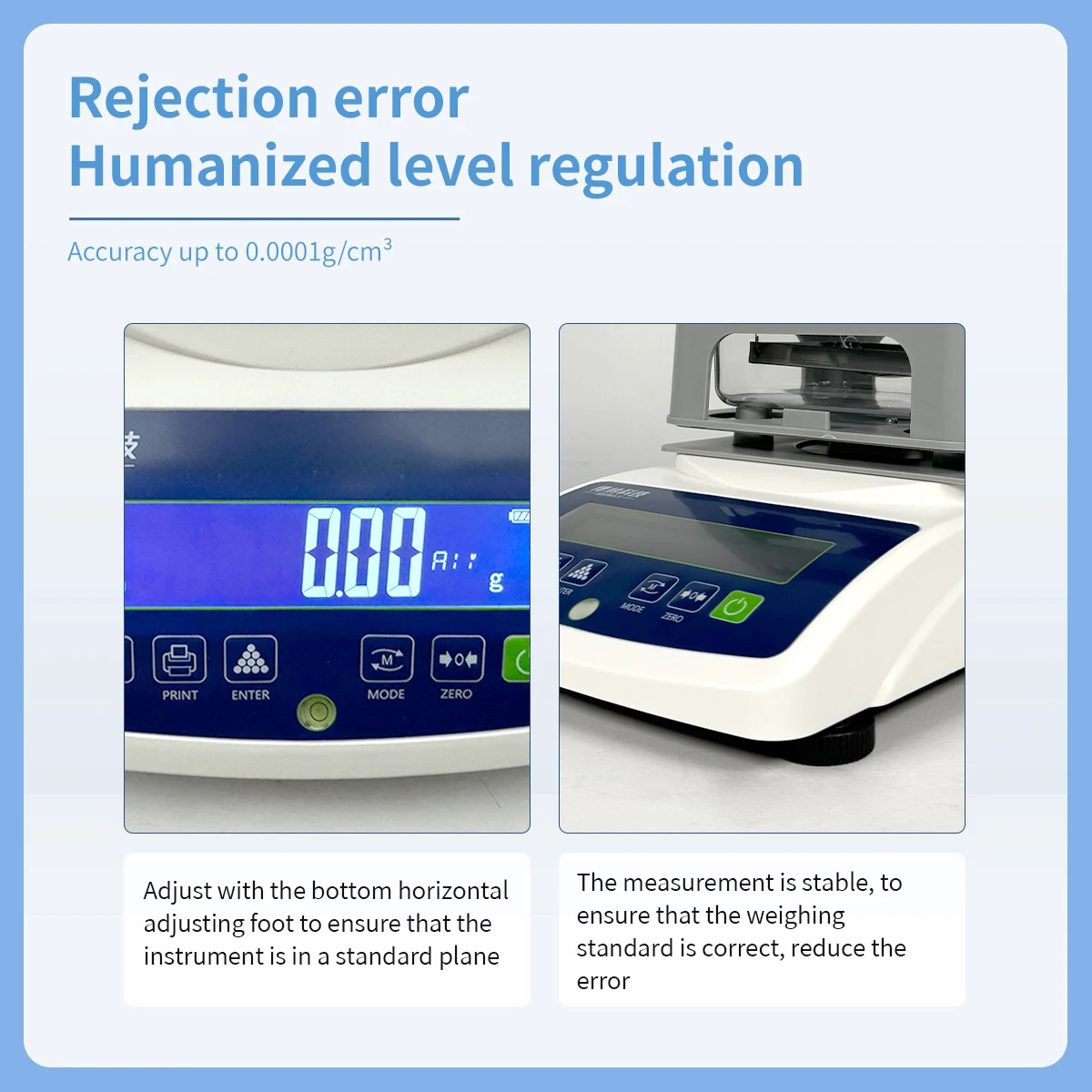 Density balance measuring instrument High-precision solid gold small particles liquid specific gravity electron density meter