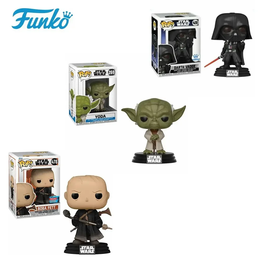 thumbnail image 2 of NUEVA FUNKO POP STAR BOBA FETT #478 WARS Yoda #269 Darth Vader #428 Figura de acción de vinilo Muñecas Juguetes para adornos Decoración Regalos, 2 of 5