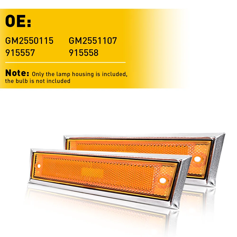 Side Marker Lights For Chevrolet Blazer Pair Of Chrome Side Marker Lights For Chevy Blazer/GMC Jimmy & C/K/R Pickups 81-91 Side Marker Lights For GMC Terrain