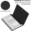PU Business Card Holder with Magnetic Buckle Stainless Steel Business Card Case Credit Card ID Name Card Sleeve for Men Women 2