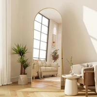 Rosahqnda Дзеркало в полный рост 164x54 см Изогнутое стоящее зеркало, настенное крепление, ленирование, напольное зеркало, туалетное зеркало на весь корпус