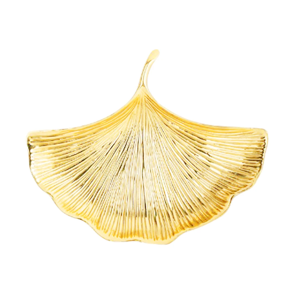 

Gold Jewelry Tray Ginkgo Leaf Trinket Dish Vintage Ring Holder Bowl for Bracelet Earring Necklace Organizer Decorative