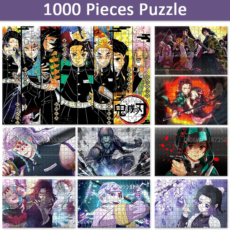 

Bandai Demon Slayer Child Educational Toys 1000PCS Wooden Puzzle Gift Collection Adult Leisure Toy Parent-Child Interactive Game