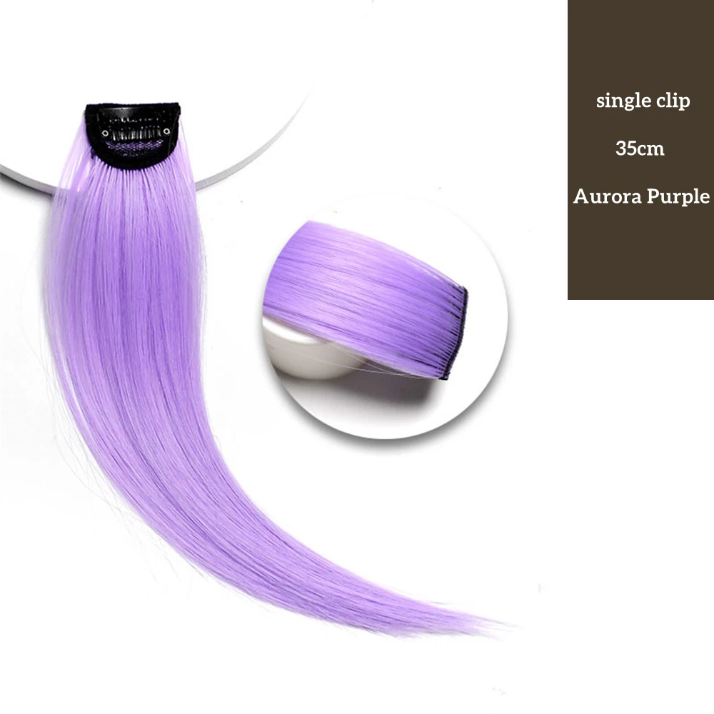 VaaJee Synthetic Clip Wigs Women Heat Resistant Straight Hair Extensions With Clips Multicolor Crochet Braid Hair For Teen Girls
