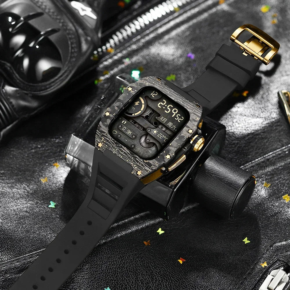 Apple Watch Ultra 49mm 用 カーボン ケース EKSIL 高級カーボン