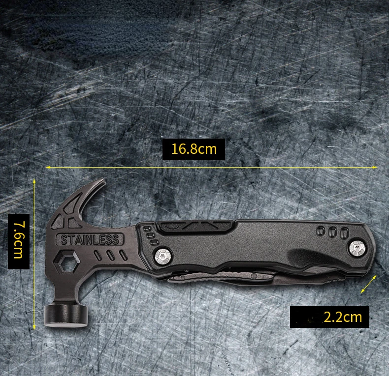 Description Picture 2 of itemOutdoor Multi-functional Claw Hammer Vehicle Safety Folding Hammer Broken Window Escape Hammer Woodworking Hammer Camping Tool