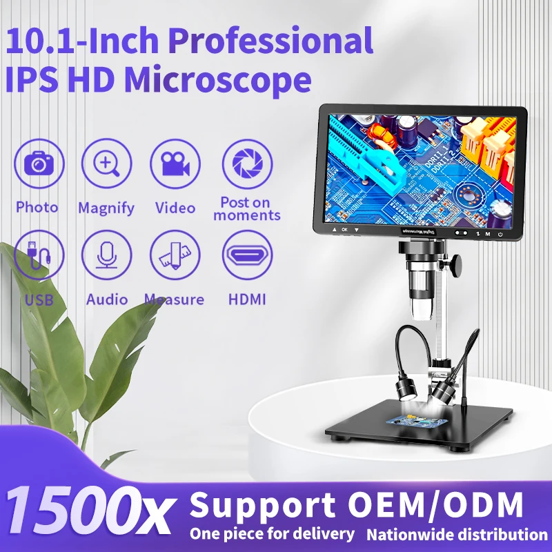 USB-microscoop Voor Mobiel – 1080p HD, 10-200x Vergroting, 8 Ledlampjes – Plug-and-play Voor IOS En Android, Geen Wifi Nodig