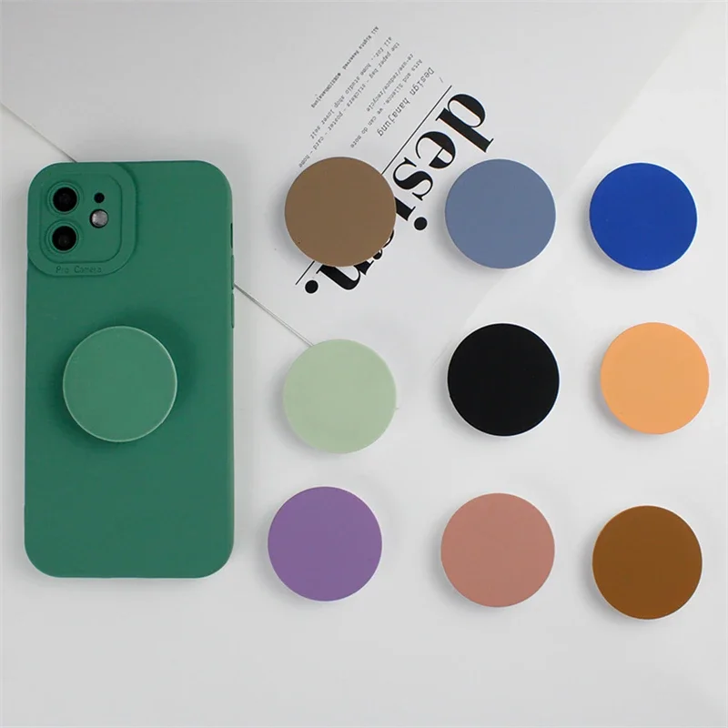 1/2/4Pcs Runde Einfarbig Faltbare Finger Ring Solide Grip Tooks Telefon Halter für Samsung Unterstützung buchse Tasche Grip Tok Halterung – Detail 1