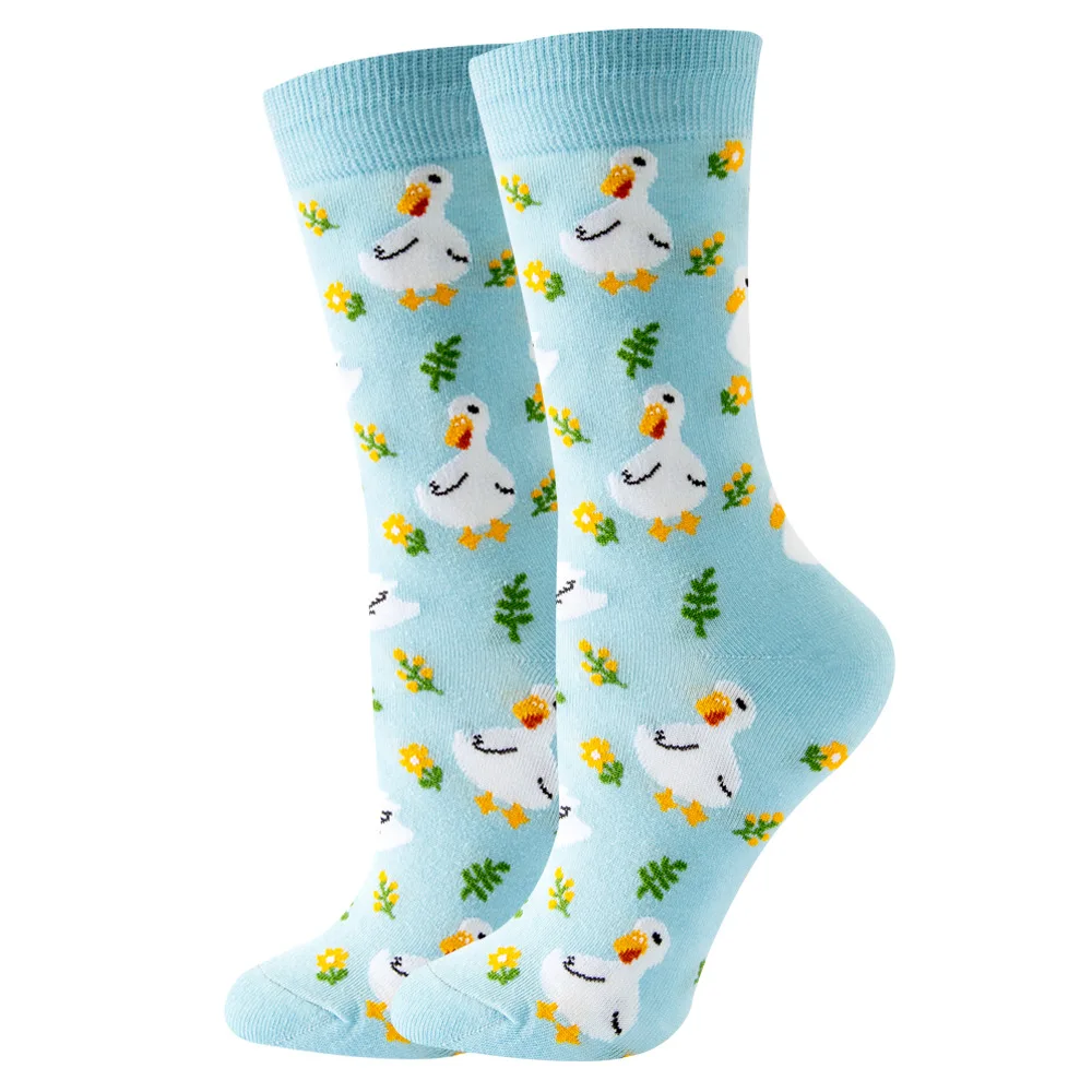 High-Quality Kawaii Cartoon Animal & Fruit Trendy Women's Socks - Harajuku Happy Collection