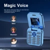 SERVO i17 Mini Tiny Flip Mobile Phone 2 SIM Standby Magic Voice FM Radio Flashlight Blacklist 1.77‘’ Small Square Foldable Phone 2