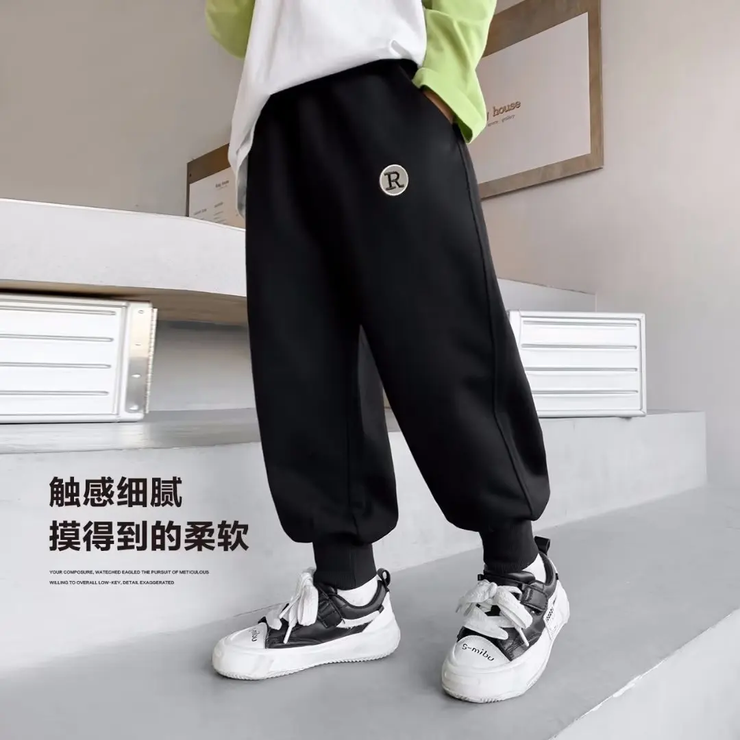 Spring Boys Sports Pants Thin Casual Pants High Street Hip Hop Children's Guard Autumn High Quality Children's Clothing