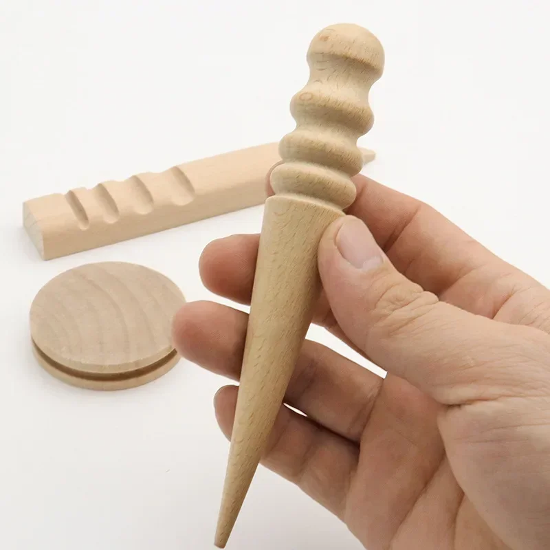 Leather Tools Leather Craft Tool Kit Leather Craft Tools Leather Craft Tool Wood Leather Solid Wood Round Burnishing Edge for Polished Edge Leather Craft Working Tool Craft Kit
