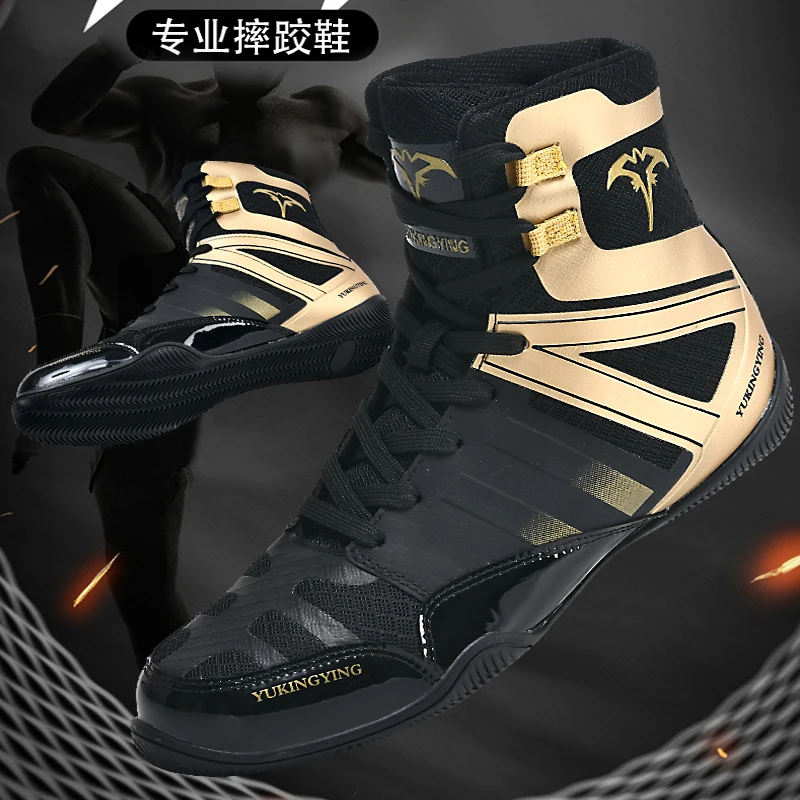 Professional Athletic Sports Mens Slip Resistant Sneakers Mens Training Shoes Wrestling Shoes Breathable Boxing