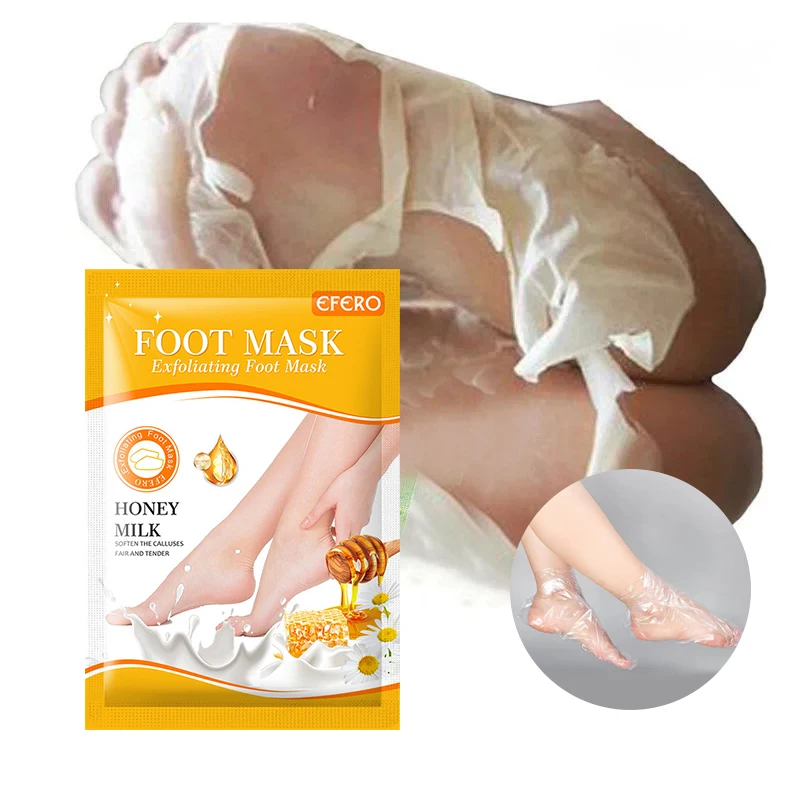 

Exfoliating Foot Mask Honey Milk Socks Spa Pedicure Anti Drying Cracking Heel Peeling Dead Skin Remover Feet Moisturizing Care