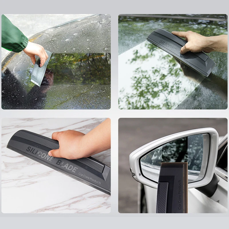 Window Cleaning Tool Car Non-Scratch Soft Silicone Handy Squeegee wrap tools Water Window Wiper Drying Blade Clean Scraping Film Scraper Accessories