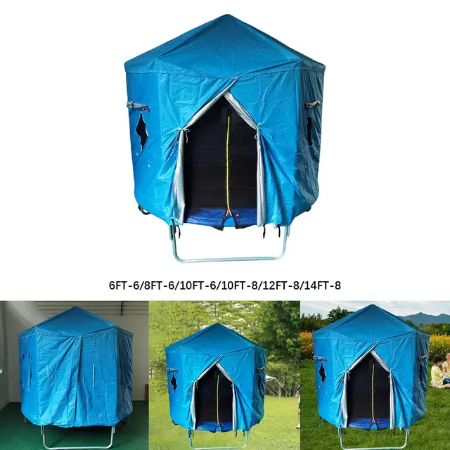 Trampoline Shade Cover Tent - 6/8/10/12/14 FT UV Protection For Outdoor Trampolines