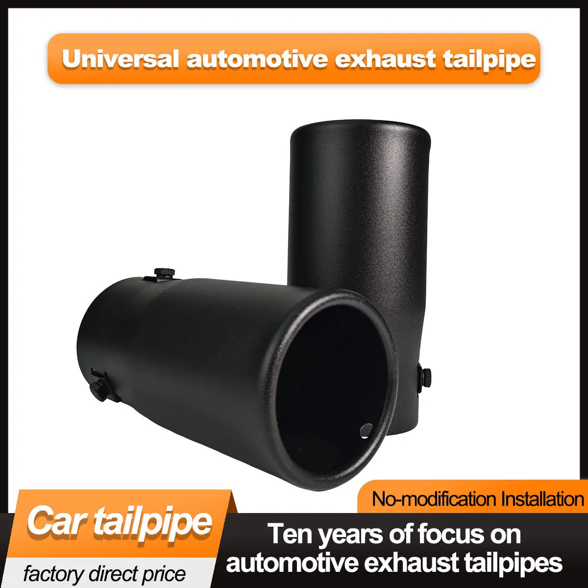 ท่อไอเสียรถยนต์ขนาด 70 มม., ท่อเก็บเสียงสแตนเลส, ฝาครอบท่อไอเสีย, ท่อไอเสียรถยนต์แบบสากล 1