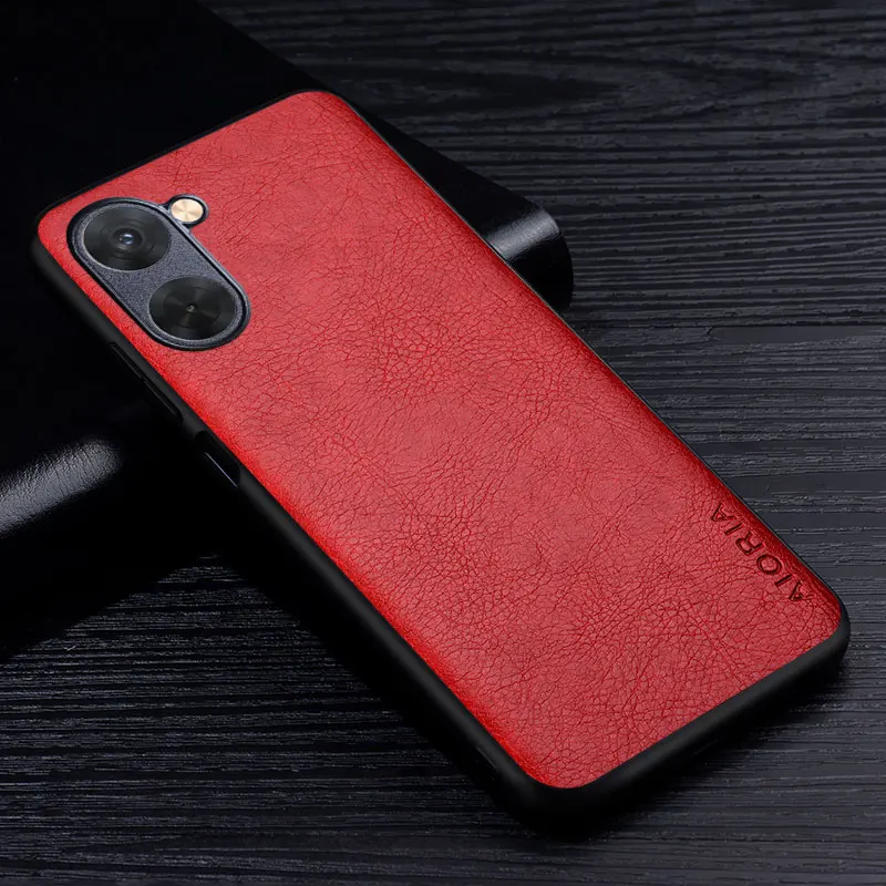 Luxurious Retro Leather Case - Premium Litchi Pattern Business Style Back Cover