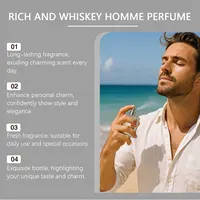 ROXELIS 50 ml de parfum riche et au whisky pour homme, parfum longue durée, améliore le charme personnel, montrer en toute confiance du style et de l'élégance 2