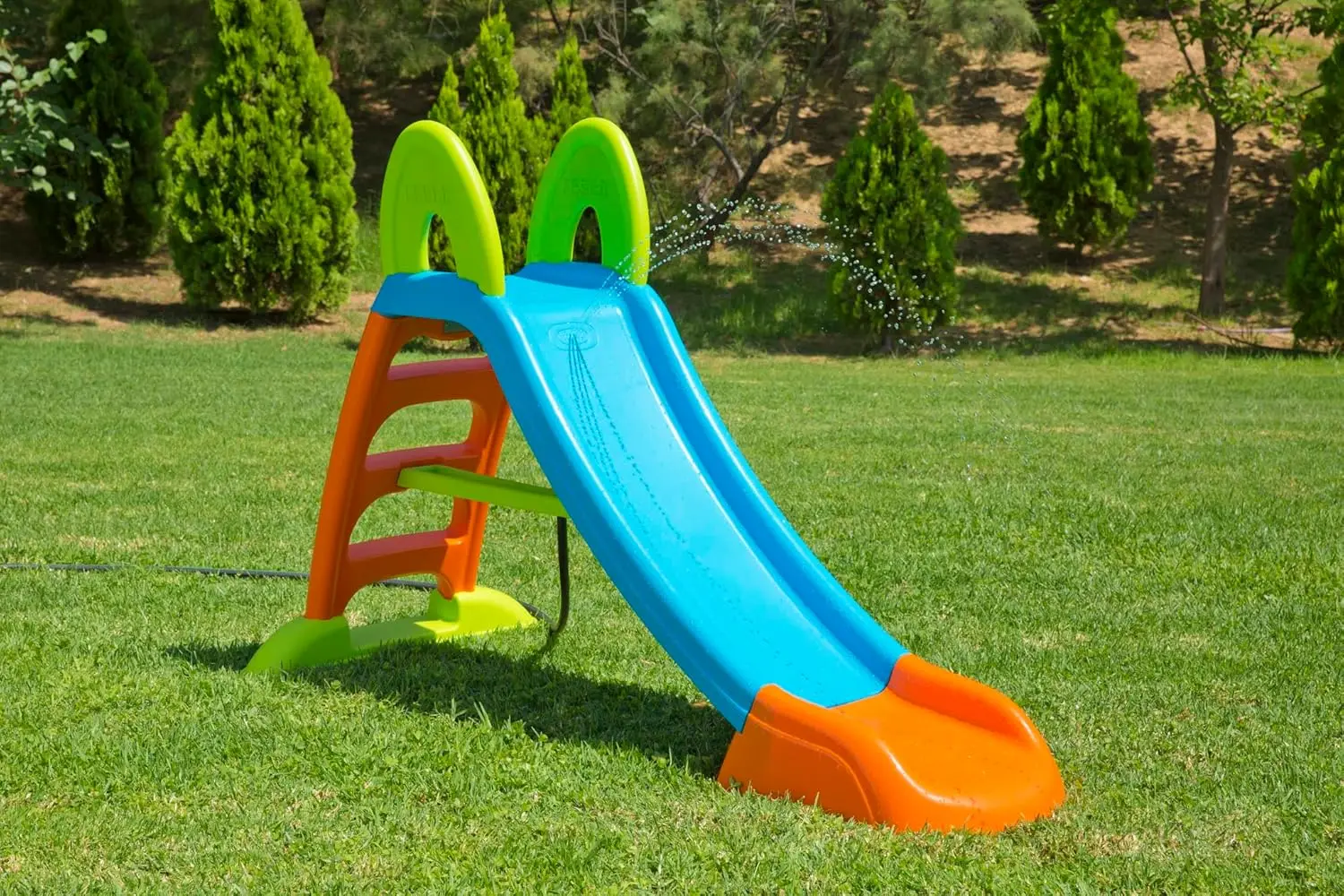Tobog&aacute;n Slide Plus con Agua, con Hueco para la Poner la Manguera, Escaleras Antideslizantes, Resistencia y F&aacute;cil Montaje, para N