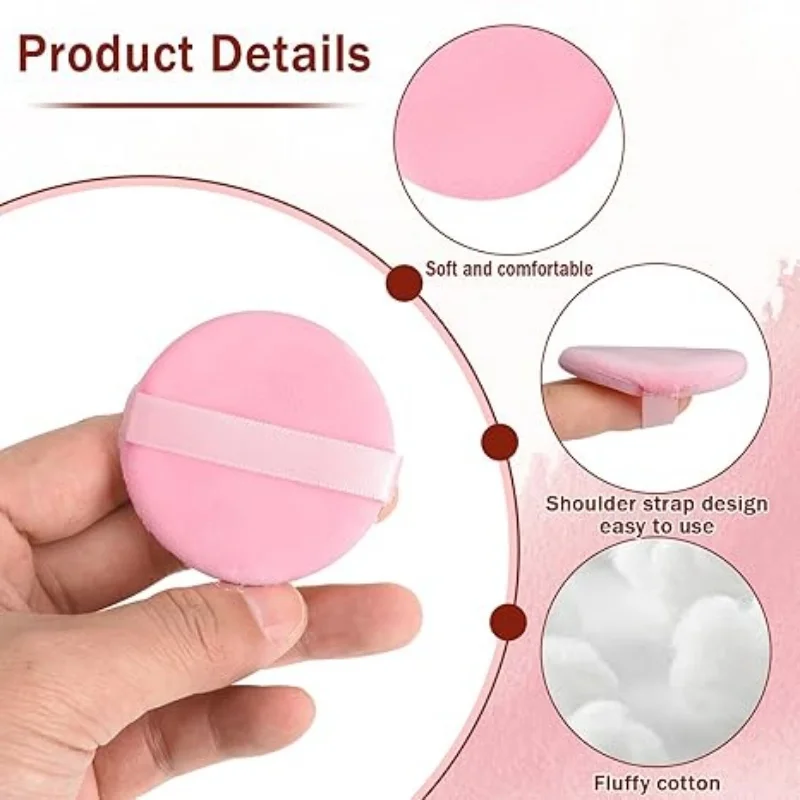 5Pcs Round Makeup Sponges Cosmetics Tools Soft Velvet Powder Puff Blender Sponges Facial  Foundation Make Up Accessories 3