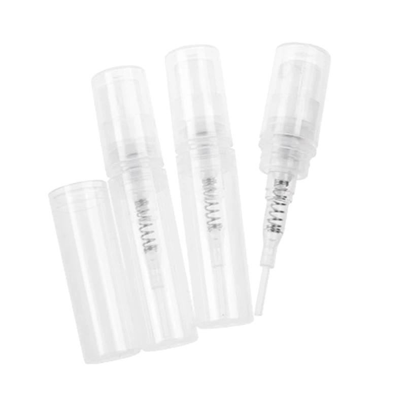 투명 2Ml 분무기 플라스틱 병 스프레이, 60 개, 일회용 향수, 빈 샘플 병, 여행 파티용