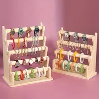 Solid wood bracelet display frame bracelet frame jewelry frame watch frame jewelry frame hair ring head rope storage rack 1