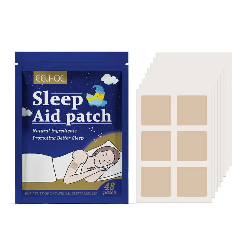 

Sleepy Aid Patch Non-Addictive Sleep Aids with Melatonin 48PCS Natural Ingredients Improve Sleep Quality Relax Great Gifts
