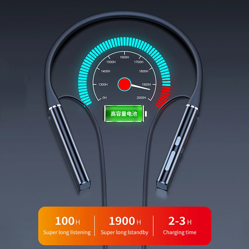 Bluetooth Headphones Bluetooth Headset Wireless Earbuds TWS 100 Hours Wireless Earphone Bluetooth Magnetic Neckband Headphone IPX3 Waterproof Sport Headset Noise Cancelling MIC S720