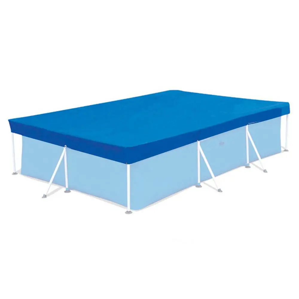 Cubierta Para Piscina Rectangular - Lona Gruesa De Poliéster, Protección Contra Polvo Y Hojas, Con Bordes Reforzados, Tamaños 220x150 Cm A 400x211 Cm